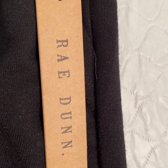 Rae Dunn black multicolor metallic rainbow LOVE joggers S - Picture 7 of 12